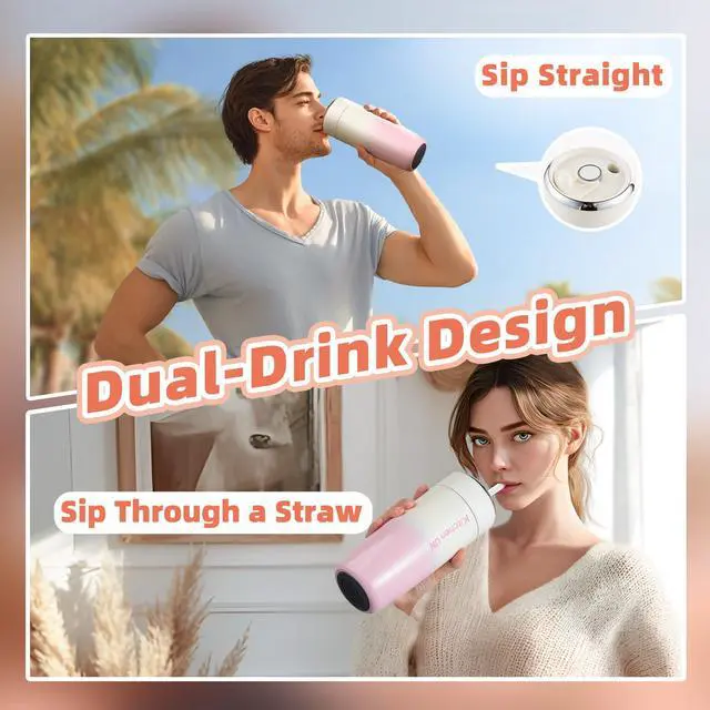 Alt view image 6 of 6 - Portable Stainless Steel Blender Cup with 6H Insulated 16oz Design, USB-C Rechargeable Personal Fruit Mixer, Crushes Small Ice Cubes for Fresh Drinks, Travel/Office/Gym Pink