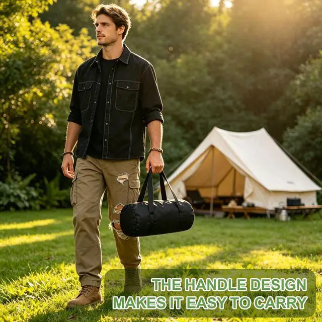Alt view image 5 of 7 - Camping Folding Chair Replacement Bags, Heavy Duty Carry Bag Zipper with Strap Tear-Resistant Durable Outdoor Gear Bag 18" x 6" & Black -for (Lawn Chairs/Beach Chair/Umbrella/Tent)