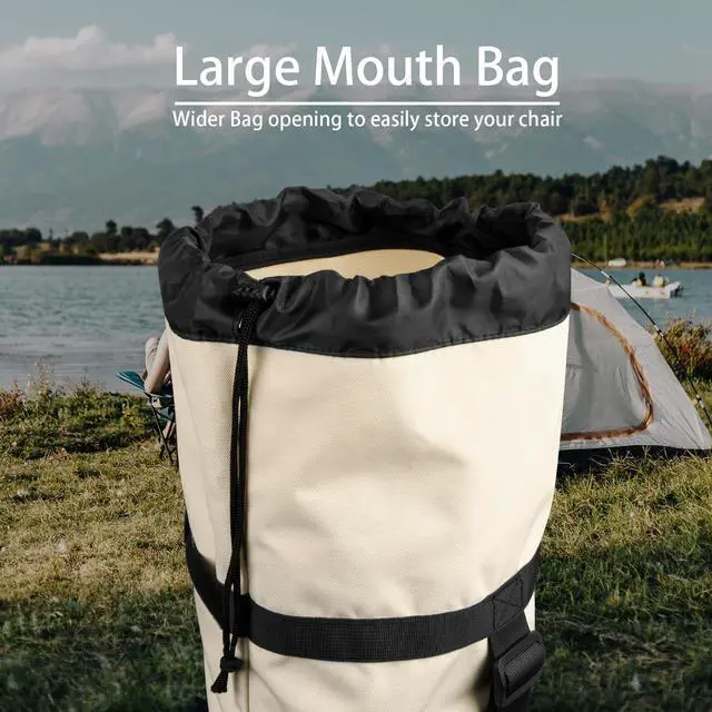 Alt view image 4 of 7 - Camping Chair Replacement Bag 48 Inches Folding Chair Carry Bag with Adjustable Shoulder Strap Nylon Storage Tent Bag Heavy Duty Chair Bag for Travel Camping Sports (Exclude Chair)