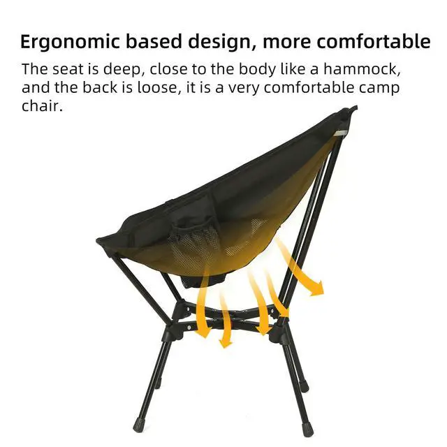 Alt view image 5 of 7 - Portable Camping Chair Lightweight Folding Chairs Outdoor for Camp Hiking Backpacking Lawn Beach Sports