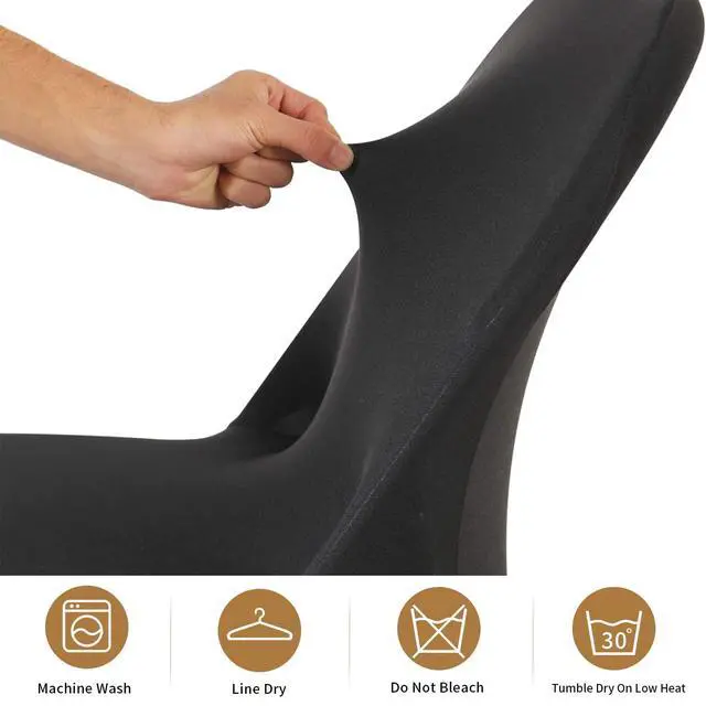 Alt view image 2 of 7 - Spandex Folding Chair Covers, Black Folding Chair Slipcovers 6 PCS, Universal Fitted Chair Slipcovers for Wedding, Party, Banquet, Holidays, Celebration