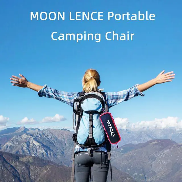 Alt view image 3 of 7 - Portable Camping Chair, Black 1Pack, Ultralight Durable Foldable Chair for Outdoor Camp, Travel, Beach, Picnic, Garden, Sport Sturdy Frame, Comfortable Collapsible Lawn Chair, Supports 330Lbs