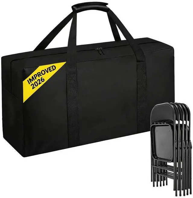 Main image of Heavy Duty Folding Chair Storage Bag,Large Waterproof Carry Bag for Metal,Wooden and Plastic Chairs,with Sturdy Handle (41"L x 12" W x 20" H)