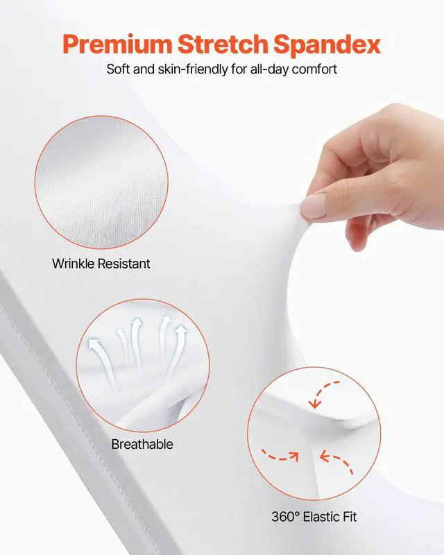Alt view image 3 of 7 - 12 PCS White Folding Chair Covers, Kitchen Chairs Cover, Universal Washable Slipcovers Protector, Removable Chair Seat Covers, for Wedding Party Dining Room Banquet Event