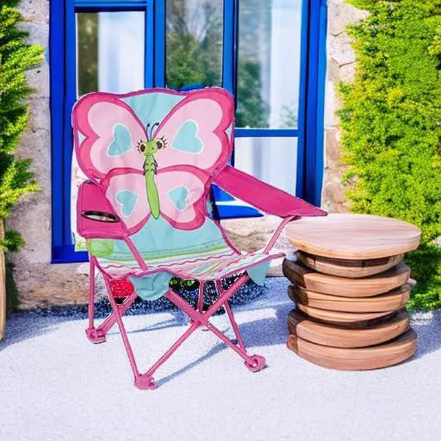 Alt view image 5 of 7 - Sunny Patch Cutie Pie Butterfly Folding Lawn and Camping Chair