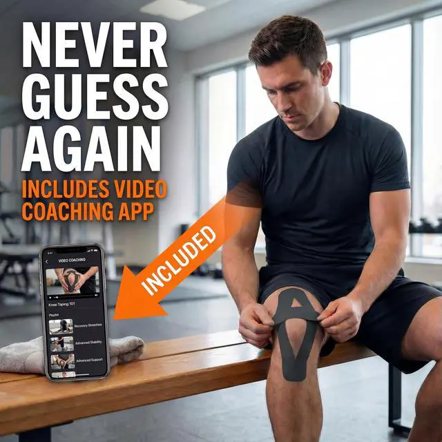 Alt view image 2 of 7 - Kinesiology Tape - Waterproof Athletic Sports Tape for Knee, Shoulder, Arm & Back Support | 3-5 Day Adhesion, Hypoallergenic & Latex-Free + Taping Guide (Uncut, 2inx16.4ft, Mixed Colors A, 3-Roll)