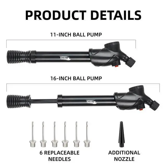 Alt view image 2 of 7 - Ball Pump with Pressure Gauge, Portable Sports Air Pump