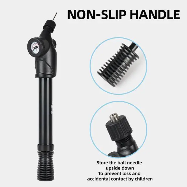 Alt view image 5 of 7 - Ball Pump with Pressure Gauge, Portable Sports Air Pump