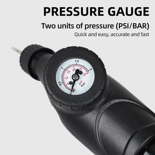 Alt view image 3 of 7 - Ball Pump with Pressure Gauge, Portable Sports Air Pump
