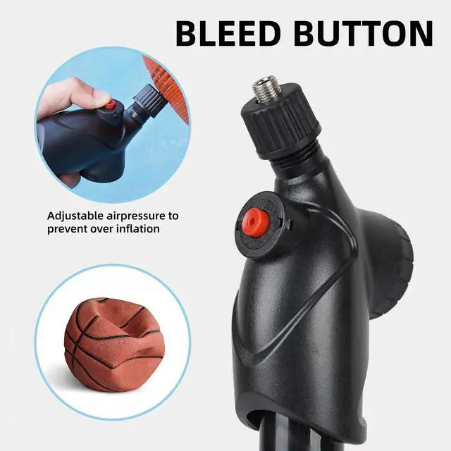 Alt view image 4 of 7 - Ball Pump with Pressure Gauge, Portable Sports Air Pump