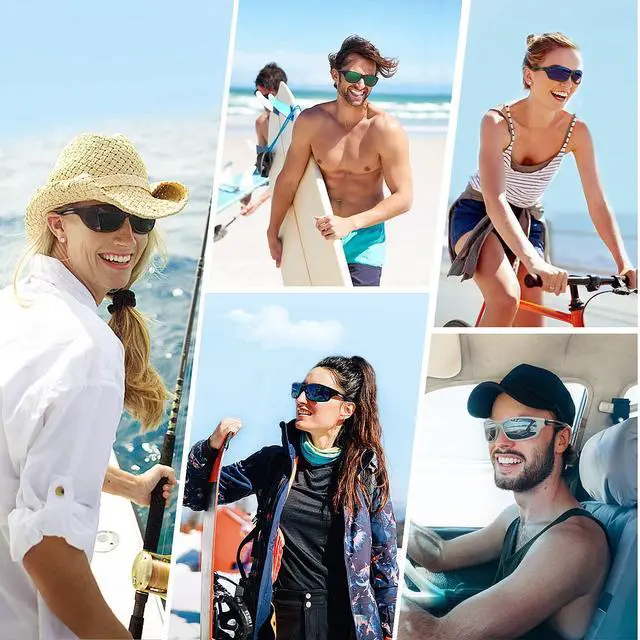 Alt view image 5 of 5 - Polarized Sports Sunglasses for Men Women Running Cycling Fishing Golf Driving Shades Sun Glasses Tr90 (black matte frame with black lens)