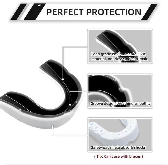Alt view image 2 of 7 - 5 Pack Toddler Kids Youth Moldable Sports Mouth Guard with Case