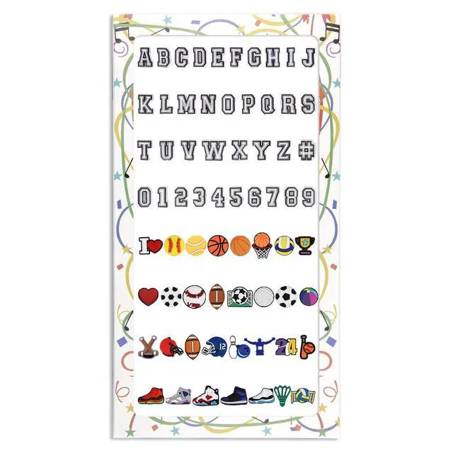 Alt view image 6 of 6 - Sports Letter Charms for Bogg Bag, Football Baseball Softball Basketball Soccer Volleyball Inserts for Beach Handbag Decoration