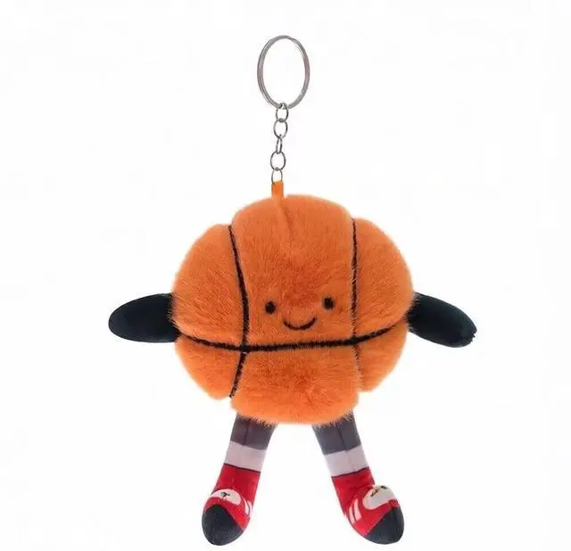 Main image of Cute Plush Basketball Keychain Sport Keyring Charm Handbag Pendant (Basketball)