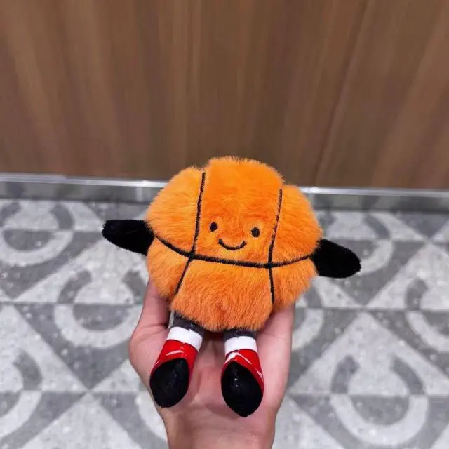 Alt view image 6 of 7 - Cute Plush Basketball Keychain Sport Keyring Charm Handbag Pendant (Basketball)