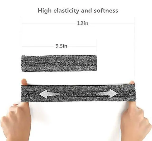 Alt view image 4 of 7 - 6Pack Sweat Bands Headbands for Women Workout, Women's Fashion Non Slip Headband, Moisture Wicking Sweatband for Sports Running Athletic Yoga