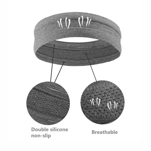 Alt view image 3 of 7 - 6Pack Sweat Bands Headbands for Women Workout, Women's Fashion Non Slip Headband, Moisture Wicking Sweatband for Sports Running Athletic Yoga
