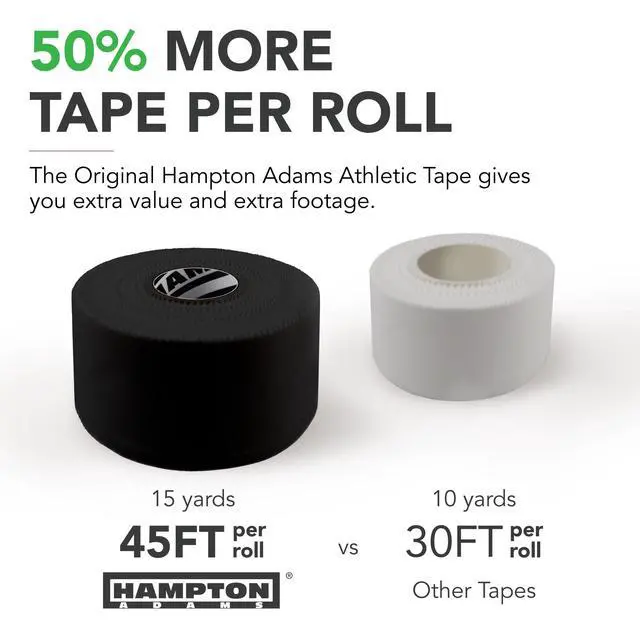 Alt view image 5 of 7 - | As Seen on Shark Tank | Original Athletic Sports Tape (3-Pack) | 45ft Rolls | Very Strong Easy Tear NO Sticky Residue | Best Tape for Athlete & Trainers | Fingers Ankles (Black)