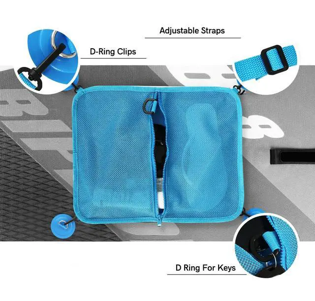 Alt view image 3 of 4 - Paddle board Deck Bag, Sup Accessories Mesh Storage Deck Bag