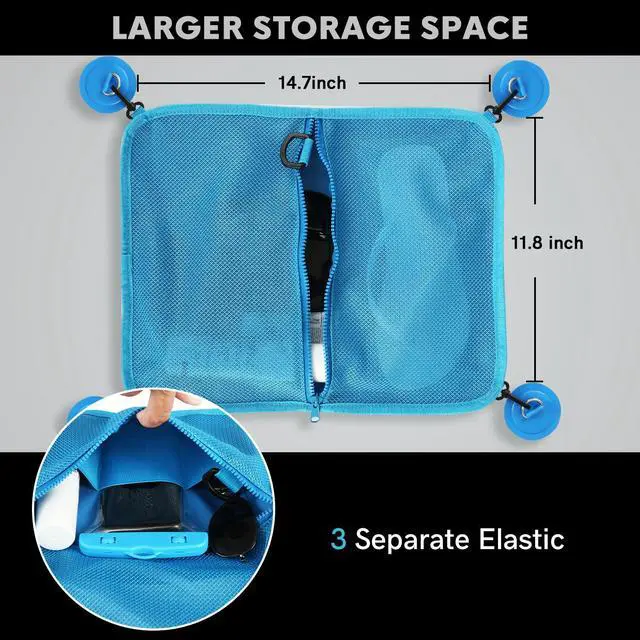 Alt view image 2 of 4 - Paddle board Deck Bag, Sup Accessories Mesh Storage Deck Bag