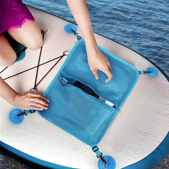 Alt view image 4 of 4 - Paddle board Deck Bag, Sup Accessories Mesh Storage Deck Bag