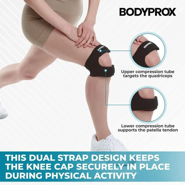 Alt view image 3 of 7 - Patellar Tendon Support Strap (Large), Knee Pain Relief Adjustable Neoprene Knee Strap for Running, Arthritis, Jumper, Tennis Injury Recovery