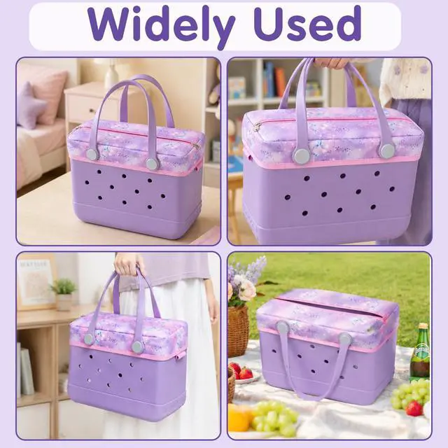 Alt view image 7 of 7 - Small lid Cover Only Compatible with BoggBag, Pink for Bogg Bag Accessories Lid for Work Sport Mom Water Resistant Storage Topper