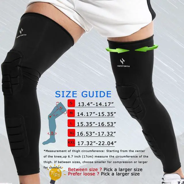 Alt view image 2 of 7 - Knee Calf Padded 2 Pack Compression Leg Sleeve Shin Protective Support