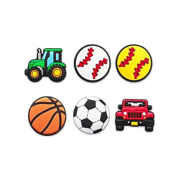 Alt view image 3 of 6 - 38pcs Sports Shoe Charms for Boys,Baseball Soccer Basketball Football Video Game Shoe Decoration Pins for Croc Clog Accessories for Girls Teens Adults Party Favor Gifts