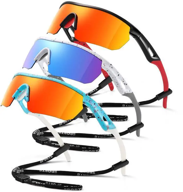 Main image of Kids Sunglasses Youth Baseball Sunglasses for Boys Girls 3-12 Polarized Softball Cycling Sports Goggles UV Protection