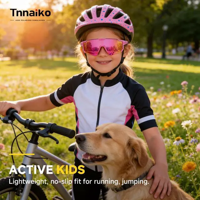 Alt view image 4 of 7 - Kids Polarized Sunglasses for Boys & Girls, Youth Baseball Softball Cycling Sports Sunglasses UV Protection Ages 3-12