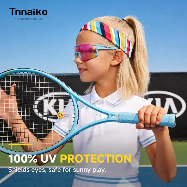 Alt view image 5 of 7 - Kids Polarized Sunglasses for Boys & Girls, Youth Baseball Softball Cycling Sports Sunglasses UV Protection Ages 3-12