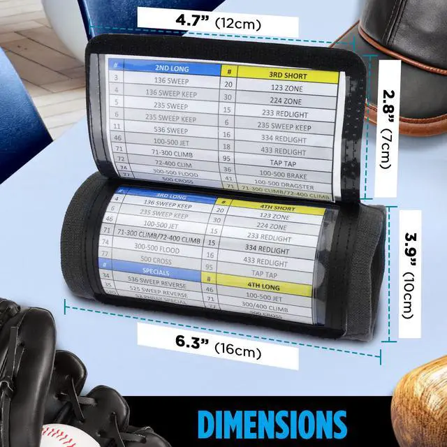 Alt view image 2 of 7 - Adult Triple Wrist Coach, Football Wristbands for Plays, Baseball Wristbands, QB Arm Bands
