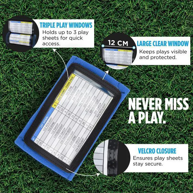 Alt view image 4 of 7 - Adult Triple Wrist Coach, Football Wristbands for Plays, Baseball Wristbands, QB Arm Bands