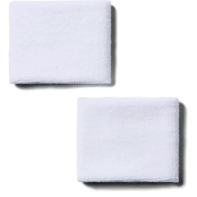 Alt view image 2 of 2 - Men's 3-inch Performance Wristband 2-Pack , White (100)/Black, One Size Fits All