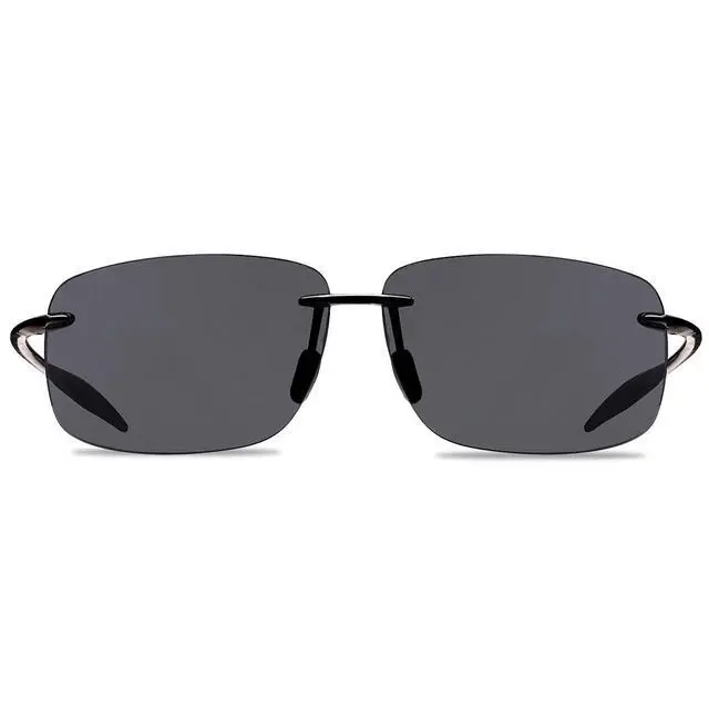 Alt view image 2 of 6 - Sunglasses for Men Women TR90 Rimless Frame for Running Fishing Golf Surf Driving 8009 (Black/Cat.3 Grey)