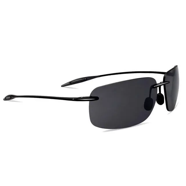 Alt view image 3 of 6 - Sunglasses for Men Women TR90 Rimless Frame for Running Fishing Golf Surf Driving 8009 (Black/Cat.3 Grey)