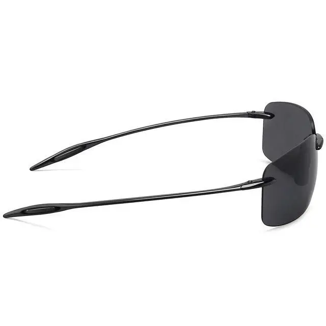 Alt view image 4 of 6 - Sunglasses for Men Women TR90 Rimless Frame for Running Fishing Golf Surf Driving 8009 (Black/Cat.3 Grey)