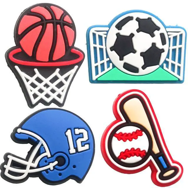 Alt view image 3 of 7 - 40PCS Sports Shoe Charms for Boys,Baseball Soccer Basketball Football Shoe Decoration Pins for Clog Accessories for Girls Teens Adults Party Favor Gifts