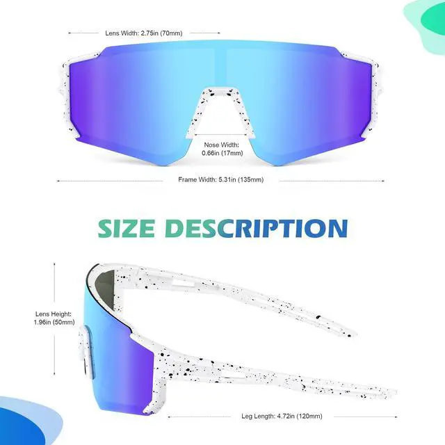 Alt view image 6 of 7 - Youth Baseball Sunglasses for Kids - Polarized Sunglasses Softball Cycling for Boys Girls Ages 3-12 UV Protection