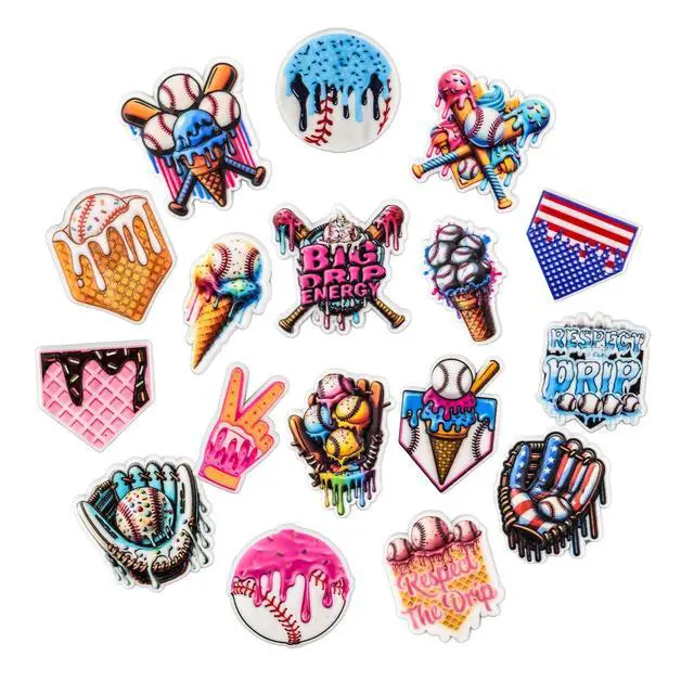 Alt view image 2 of 7 - Baseball Shoe Charms Accessories Sports Shoes Decoration Charm for Girls Boys Men Women Party Favor