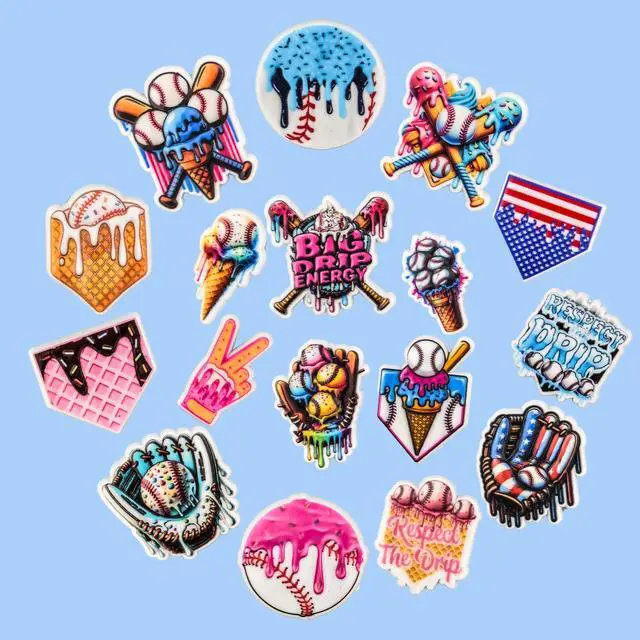Alt view image 4 of 7 - Baseball Shoe Charms Accessories Sports Shoes Decoration Charm for Girls Boys Men Women Party Favor