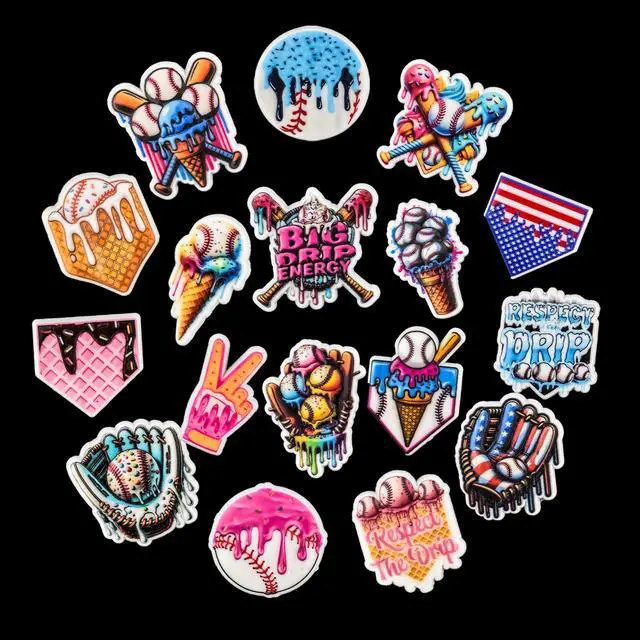 Alt view image 5 of 7 - Baseball Shoe Charms Accessories Sports Shoes Decoration Charm for Girls Boys Men Women Party Favor