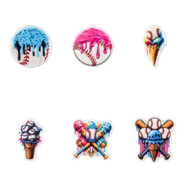 Alt view image 6 of 7 - Baseball Shoe Charms Accessories Sports Shoes Decoration Charm for Girls Boys Men Women Party Favor