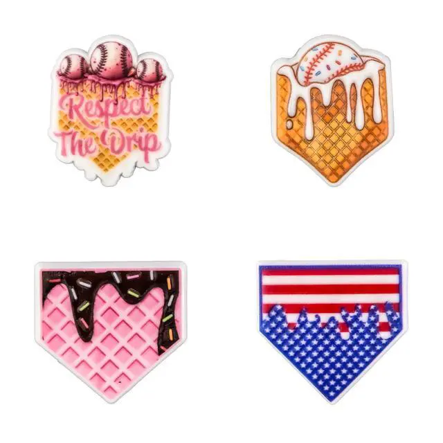 Alt view image 7 of 7 - Baseball Shoe Charms Accessories Sports Shoes Decoration Charm for Girls Boys Men Women Party Favor