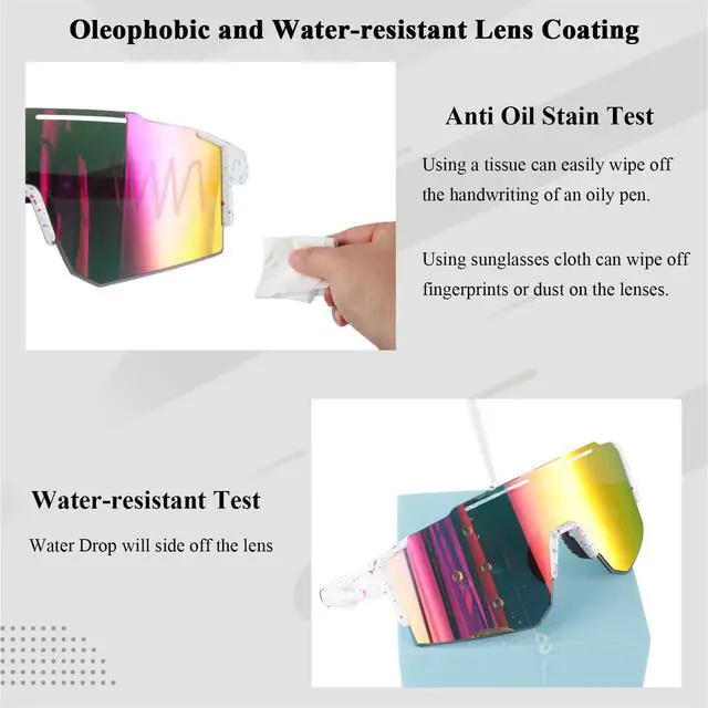 Alt view image 6 of 7 - Sport Sunglasses for Men and Women,HD PC Lens UV400 Protection | Sun Glasses for Running Cycling Baseball Fishing Golf Hiking,Non-slip Rubber Legs Lightweight Design