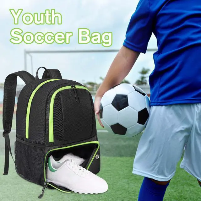 Alt view image 7 of 7 - Soccer Backpack, Lightweight Water Resistant Sport Equipment Bag with Ball Compartment for Basketball, Volleyball, Football, Training and Match