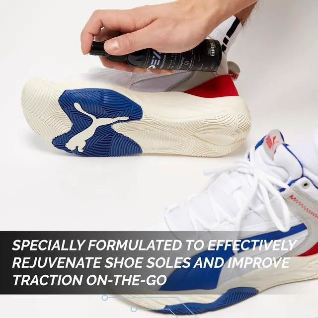 Alt view image 2 of 7 - 2 in 1 Sports Shoe Grip Spray, Provides Traction and Rejuvenates Soles. Multipurpose Grip Spray for Improving Basketball Shoe Grip. Anti Slip & Performance Enhancer
