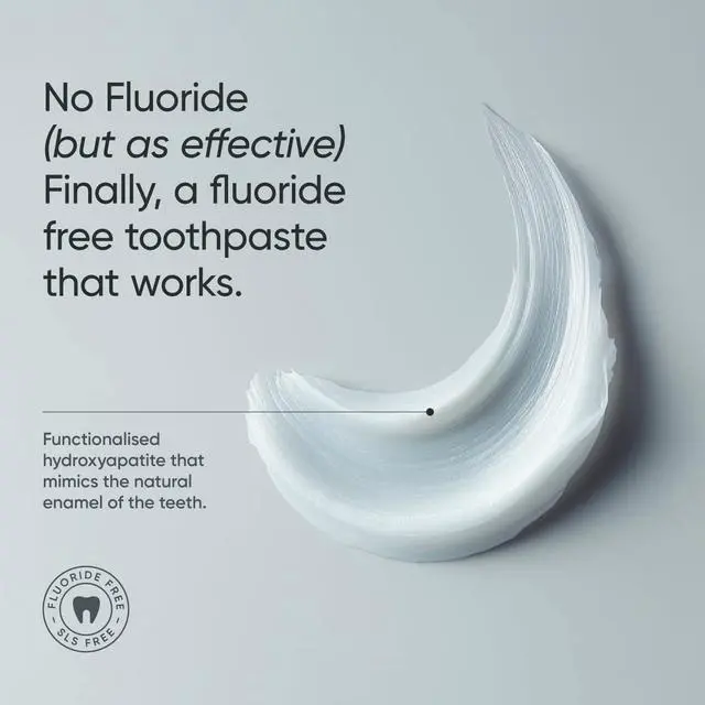 Alt view image 3 of 6 - Natural Probiotic Hydroxyapatite Toothpaste 5.5 Fl Oz Fluroide Free Toothpaste Remineralising Suitable for Adults & Children Helps Sensitive Teeth and Whitening Wild Mint Flavour