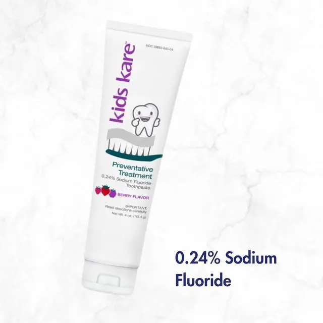 Alt view image 2 of 7 - Kids Kare 0.24% Neutral Sodium Fluoride Toothpaste; Berry Flavor; 4 oz. Tube